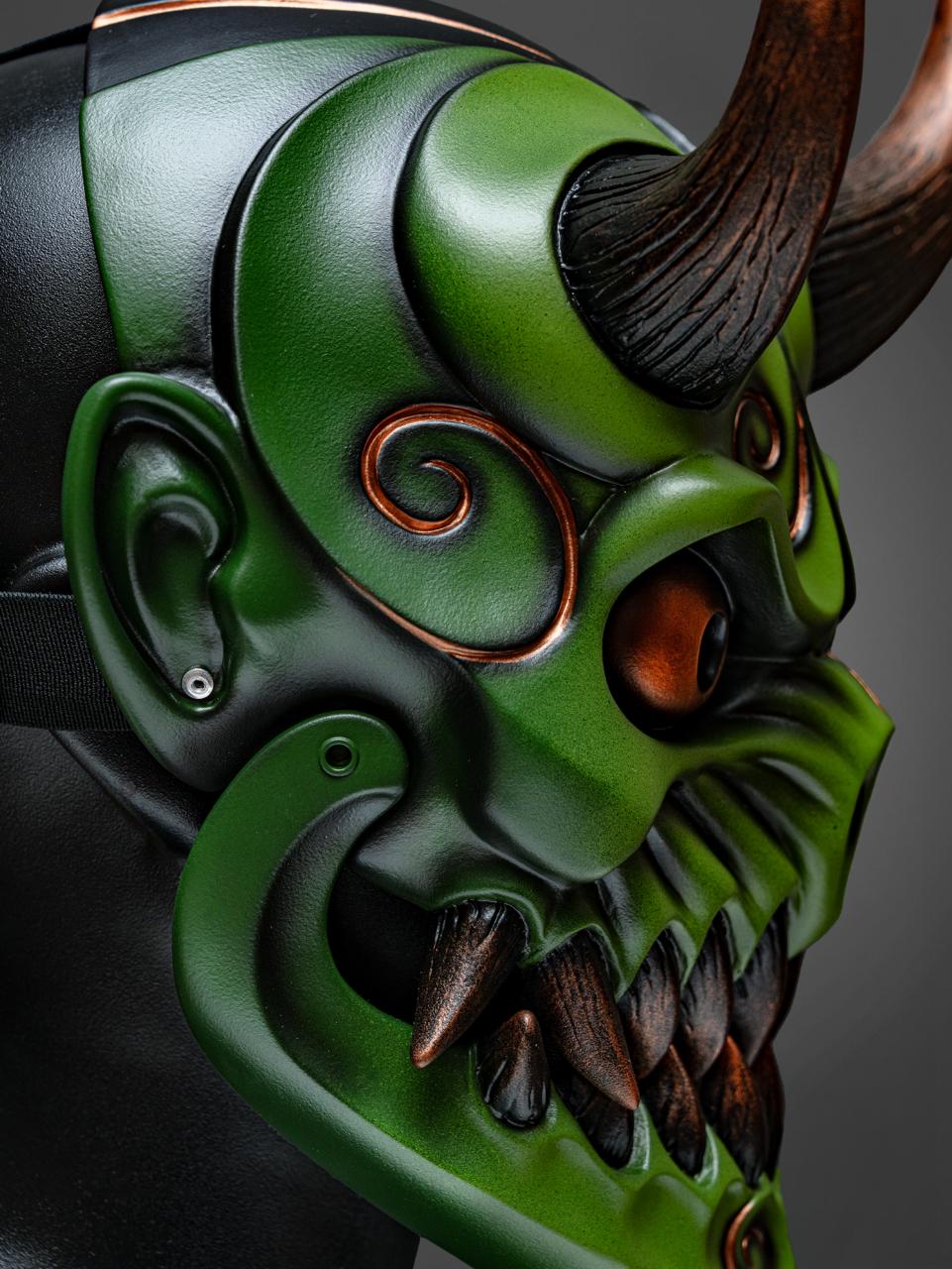 (SLAUGHTER TO PREVAIL) ALEX TERRIBLE MASK “ONI GREEN” - Image 3